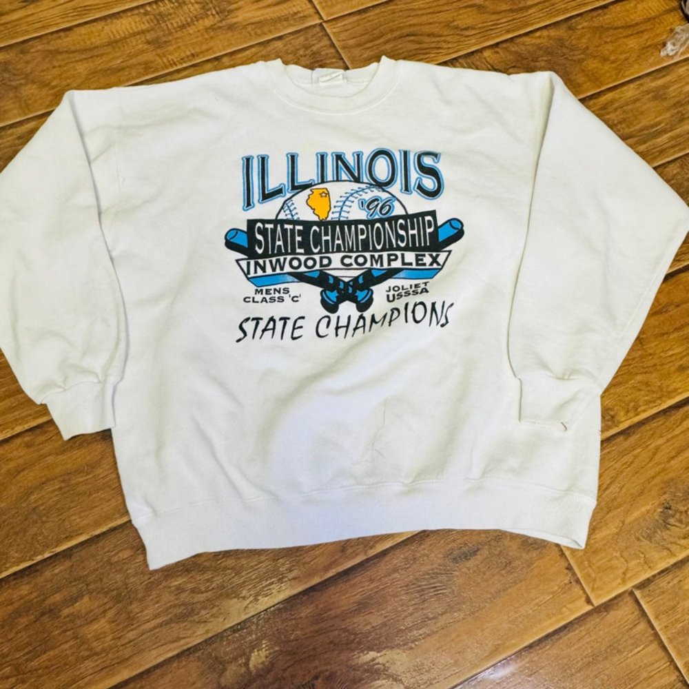 Vintage Lee Sweater  Illinois State Champion 1996